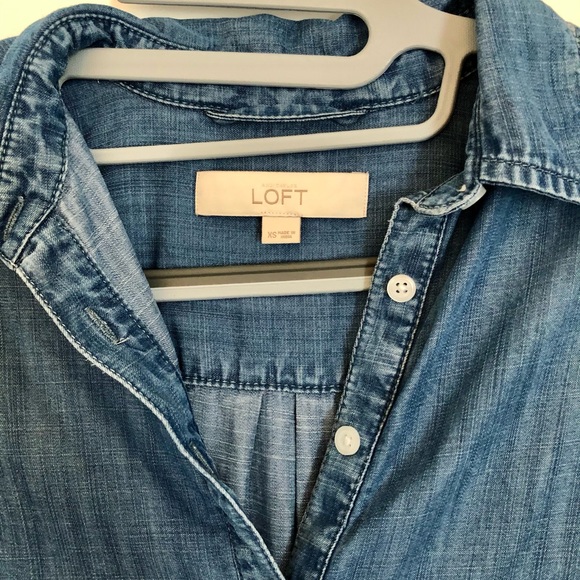 Loft Chambray Tunic Dress Size XS - Picture 2 of 3